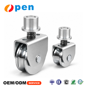 <span class=keywords><strong>Roue</strong></span> pivotante à 360 degrés en acier avec ressort <span class=keywords><strong>pour</strong></span> portails battants, pliants, rotatifs et portes coulissantes - Product Image 1
