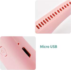 Ventilador pequeño de cuello colgante portátil recargable por USB, ventilador de cuello plegable sin aspas, Enfriador de aire para coche para uso en exteriores - Product Image 6