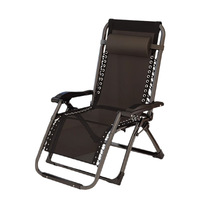 Fauteuil inclinable moderne et durable en acier inoxydable, avec repose-pieds épaissi, chaise lune, réglage multi-positions, pour jardin, plage, extérieur