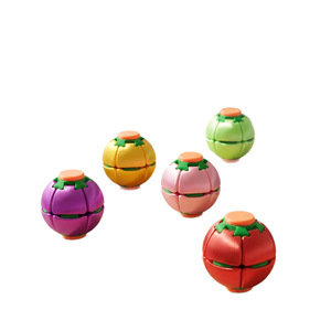Balle anti-stress amusante en forme de <span class=keywords><strong>tomate</strong></span> imprimée en 3D, jouet rotatif pour les doigts, décompression par pression et rotation, décoration de bureau créative pour tous - Product Image 5