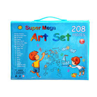 Fournitures scolaires pour enfants, cadeaux, DIY, 208 pièces, stylos à eau en plastique, pinceaux, animaux, thème nature, couleurs riches, jouets de peinture artistique