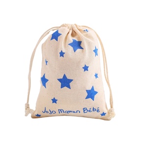 Bolsas de Algodón Muselina Orgánicas Reciclables Hechas a Medida con Cordón, Estrellas Azules, Almacenamiento Todo en Uno, Seguras y Personalizables, Envío Inmediato - Product Image 3