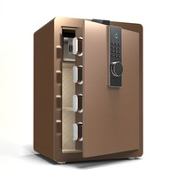 Coffre-fort personnalisé en acier allié avec serrure électronique numérique et à clé, noir et or, petit coffre-fort pour bureau, maison, hôtel