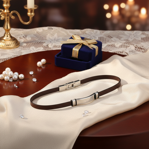 Bracciale Classico in Acciaio Placcato Oro con Perle e Diamanti, Stile Avvolgente, Ideale per Feste, Matrimoni, Cerimonie Religiose, Idea Regalo - Product Image 3