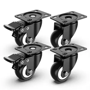 Premium Heavy Duty Replacement Swivel Rubber Caster Wheels