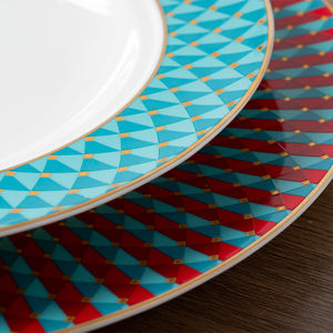 P & T Assiettes en porcelaine d'os de luxe chinoises Usine Personnalisation Décalcomanie Assiettes en porcelaine Ensembles Vaisselle Vaisselle pour <span class=keywords><strong>Horeca</strong></span> - Product Image 3