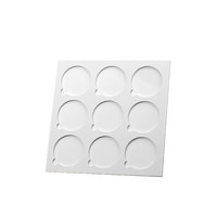 Présentoir circulaire en acrylique blanc à 9 compartiments pour verres de myopie, présentoir d'échantillons pour magasin de lunettes, table de présentation pour opticien