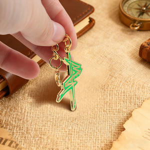 Llavero con el Logotipo de <span class=keywords><strong>Cyberpunk</strong></span> <span class=keywords><strong>Edgerunners</strong></span>, Llavero de Metal con Esmalte de Doble Cara para Mochila, Ropa, Cremallera - Product Image 4