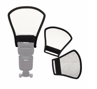 Diffuseur de flash photo 2-en-1 argent/blanc avec boîte à lumière et réflecteur double face pour appareils photo Nikon - Prix de gros