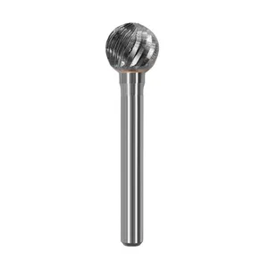 6-16MM Tungsten çelik taşlama kafası karbür döner dosya D tipi küresel tek ve çift Slot kesici parmak freze çakısı