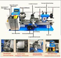 Mini tour CNC WM210V 900W horizontal à vitesse variable, moteur sans balais, pour usage domestique, en métal, automatique, haute précision, 4 stations, résistant à l'usure