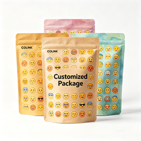 Sachets Doypack en papier kraft recyclable laminé PLA avec fermeture éclair, imprimés sur mesure, thermoscellables pour assaisonnements, noix et thé