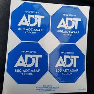Pegatinas reflectantes para el hogar, pegatinas <span class=keywords><strong>de</strong></span> señal <span class=keywords><strong>de</strong></span> <span class=keywords><strong>seguridad</strong></span> con relieve personalizado americano, ADT - Product Image 4