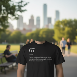 T-shirt Meme 67 Definition noir unisexe taille adulte moyenne avec citation drôle - Product Image 2