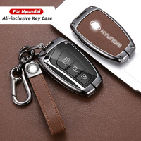Vente chaude adaptée à la couverture de clé de voiture Hyundai SantaFe de 2013 à 2017 Etui de clé à distance automobile Tucson Métal en alliage de zinc