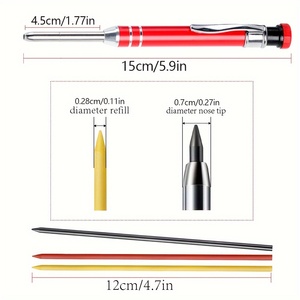 Ensemble <span class=keywords><strong>de</strong></span> crayons <span class=keywords><strong>de</strong></span> charpentier en plastique à trou profond <span class=keywords><strong>de</strong></span> 2.8mm avec des fils colorés et durables pour un marquage précis OEM et ODM pris en charge - Product Image 6