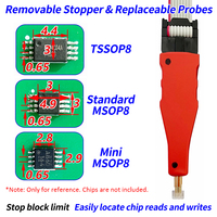 Sonda de prueba de aguja elástica con bloqueo para programación de chips, compatible con microchips TSSOP8/MSOP8 estándar/mini MSOP8