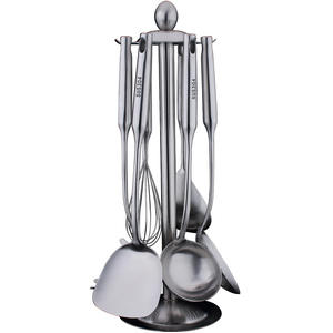 工場直送304ステンレス製キッチン用品セットシェフ炒めスプーンスパチュラスプーンシャベル直送金属調理器具 - Product Image 5