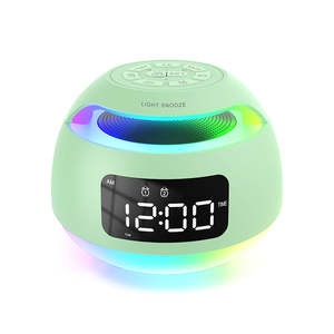 GOSTAR LD6606 RGB Colorful <b>LED</b> Digital Alarm <b>Clock</b> with FM Radio TF Card Speaker Built-in Battery for Home Office - Product Image 4