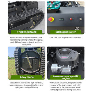 Çiftlik ev kendinden tahrikli kauçuk paletli Robot uzaktan kumanda bahçe çim biçme makinesi benzin çim biçme makinesi - Product Image 6