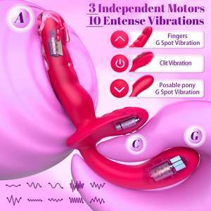 Vibromasseur anal double extrémité détachable et portable avec télécommande, jouets pour adultes pour femmes lesbiennes - Product Image 3