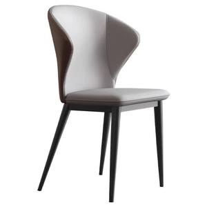 Sedia da Pranzo, Sgabello da Bancone in Pelle di Design Italiano Nordico, Seduta Premium con Schienale Curvo Artistico, <span class=keywords><strong>Arredamento</strong></span> Minimalista - Product Image 5