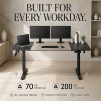 Table élévatrice AOR, motif noir, placage en bois massif, écologique, réglable en hauteur, protection contre la surchauffe, modèle BX-S1D