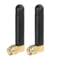 Antenne SMA mâle à angle droit, courte, en caoutchouc, 90 degrés, pour WiFi, LoRa, GSM, 4G LTE