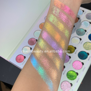 Bán buôn Duochrome Phấn mắt bột tắc kè hoa trang điểm mắt số lượng cao kim loại ép multichrome Eyeshadow Palette - Product Image 4