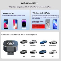 Adaptador USB Inalámbrico Mini CarPlay, Conexión Rápida BT WIFI, Plug & Play, Convierte CarPlay Cableado de Fábrica a Inalámbrico para iPhone