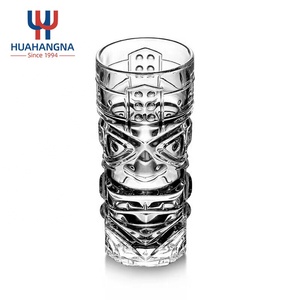 Mug en verre Tiki Hawaïen créatif de 400 ml pour cocktails, en cristal transparent, pour bar à domicile, fête, tasse à boire, verre en forme de Tiki Hawaïen pour fête - Product Image 1