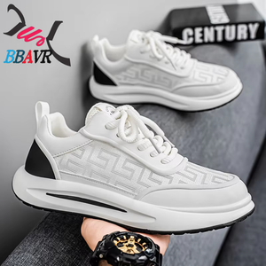 Zapatillas Deportivas para Hombre BBAVR, Blancas, con Malla, Cordones, Punta Redonda, Transpirables, Entresuela de EVA, Suela de Goma, para Todas las Temporadas - Product Image 4
