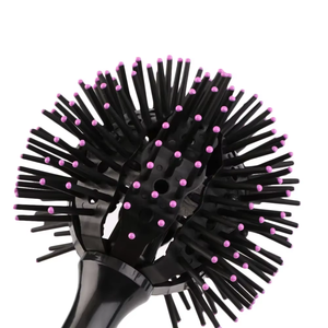Peine de <span class=keywords><strong>bola</strong></span> de <span class=keywords><strong>360</strong></span> grados personalizado <span class=keywords><strong>cepillo</strong></span> de pelo profesional de salón resistente al calor 3D redondo desenredante <span class=keywords><strong>cepillo</strong></span> de pelo rizado - Product Image 3