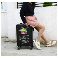 Portable 20 pouces ABS + PC bagages Logo personnalisé pas cher à la mode léger Spinner avec roue main transportant valise de voyage