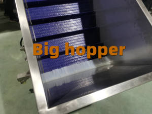 Odak makineleri yeni l-şekilli kemer dikey ve eğimli çip konveyör üretim tesisleri için büyük plastik hazne ile - Product Image 2