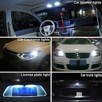 Bombilla LED de Silicona W5W 5W5 12V 6SMD T10, Luz LED Estroboscópica para Interior de Coche, Luz de Lectura, Luz de Matrícula Lateral, Blanca 194