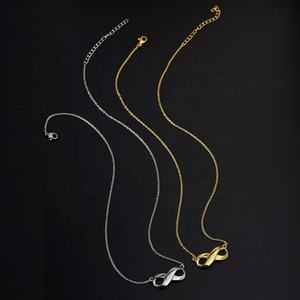 Ensemble de bijoux en acier inoxydable, bracelets de style coréen, plaqué or sous vide, chaînes, bracelet sans fin, bijoux ajustables, bijoux d'amour - Product Image 1