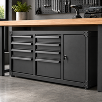 Armoire de rangement pour outils en acier anodisé Xuanrong, robuste, avec 8 tiroirs, porte verrouillable, pour garage, atelier, établi, service OEM