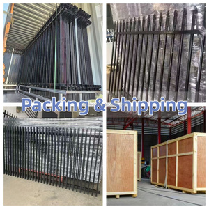 Clôture en <span class=keywords><strong>acier</strong></span> d'extérieur, panneau en <span class=keywords><strong>acier</strong></span> <span class=keywords><strong>corten</strong></span> moderne, électrogalvanisé, clôture à piquets ou à barreaux, poteaux de clôture en <span class=keywords><strong>acier</strong></span> galvanisé - Product Image 6