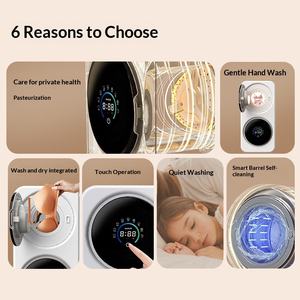 Machine à laver et à sécher tout-en-un murale, entièrement automatique, à deux tambours, double zone, pour sous-vêtements, pantalons et chaussettes, petite et compacte - Product Image 5