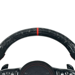 พวงมาลัยหุ้มหนังคาร์บอนไฟเบอร์แบบกำหนดเอง สำหรับรถยนต์เมอร์เซเดส-เบนซ์ ซี-คลาส จี-คลาส ซี-คลาส เอ็มเอ็มจี จีที 63 ดับเบิลยู204 205 เอ็มเอ็มจี - Product Image 3