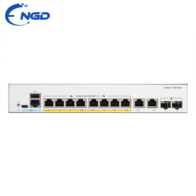 Brand New C1300-8FP-2G 8 Port Gigabit PoE Managed Switch with 2 SFP Fiber Uplink Smart Ethernet Network Switch