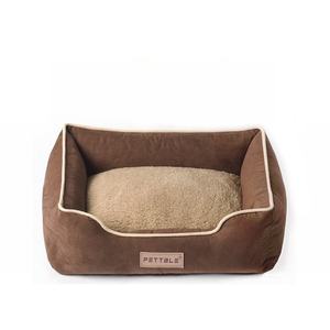 Wildleder Stoff Hundebetten Katzenbetten Rechteckig Kuscheln kleines Hundebett waschbar mit rutschfester Unterseite - Product Image 2