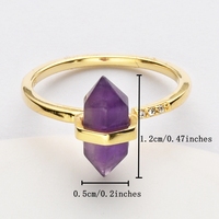 ZG0490 plaqué or CZ diamant pavé arc-en-ciel pierre de lune véritable pierre de naissance pierre précieuse bague de bijoux