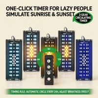 Petit panneau lumineux LED mince pour terrarium avec minuterie intégrée, simulateur de lever et coucher du soleil, cycle naturel doux pour enclos de reptiles