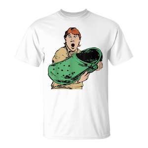 Camiseta Crikey A Croc con Estampado de Cocodrilo Australiano, Unisex para Adultos, Cuello Redondo, Manga Corta, Actividades Promocionales, Serigrafía - Product Image 1