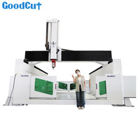 Haute précision haut de gamme 5 axes 4 * 8ft ATC CNC routeur Machine 9kw refroidissement par Air 360 degrés rotation broche pour bois pierre aluminium