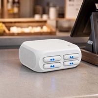 Station de location de batteries externes partagées 10W à 4 emplacements, éjection à un bouton, sans lecture de QR code, distributeur de chargeurs portables pour cafés et commerces