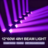 Snake 12x60W RGBW 4-in-1 LED Beam Wash Matrix Moving Head Bar Lichter mit Zusatzlicht und Zoomfunktion (optional)