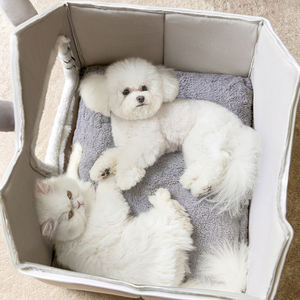 Eco-Friendly Small Animal Nest & Cat House Dog <b>Bed</b> Pet Cage Detachable Washable Winter Warm Sleep <b>Pad</b> Small Medium-Sized Dog Use - Product Image 4